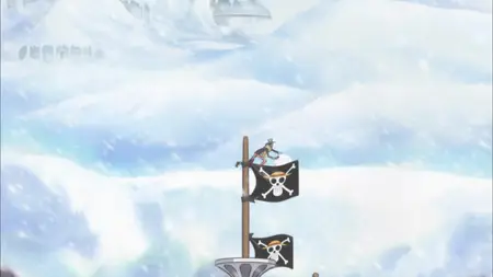 One Piece (1999 S16E06 A Duel of Swordplay! Brook vs the Mysterious Samurai Torso ZR