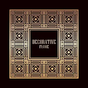 Vector Ornamental Vintage Gold Frame