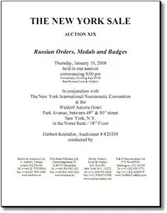 THE NEW YORK SALE Auction XIX Russian Orders, Medals and Badges