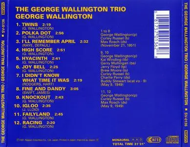 George Wallington - Trios and Septet (1951) {Savoy Jazz ‎SV-0136 rel 1991}