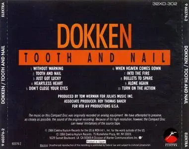 Dokken - Tooth And Nail (1984) [1985, Japan]