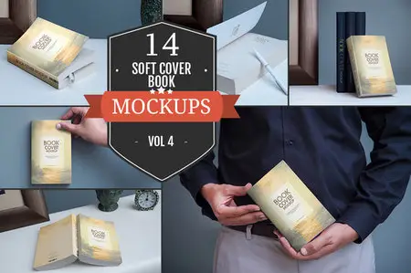 CreativeMarket - Softcover Book Mockups Vol. 4