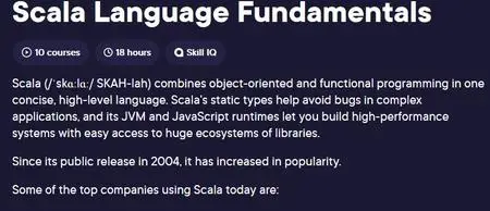 Learning Path - Scala Language Fundamentals