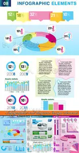 Infographic and diagram design elements vector set 39