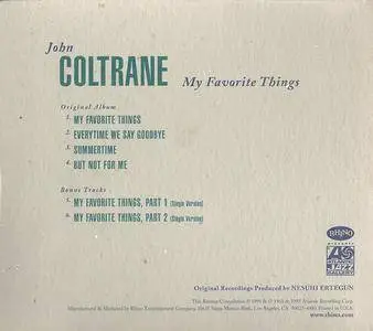 John Coltrane - My Favorite Things (1961) {1998 Rhino}