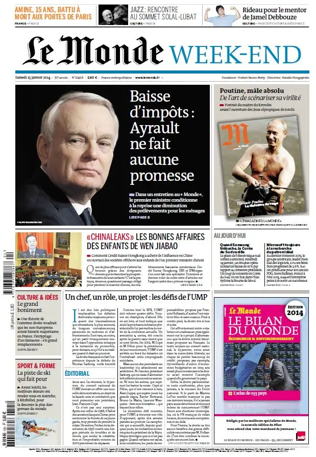 Le Monde Week-end & Suppléments du Samedi 25 Janvier 2014