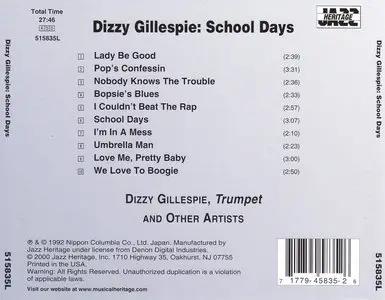 Dizzy Gillespie - School Days (1992, 2000) [ReUpload]