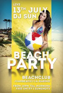 Flyer Template - Beach Party