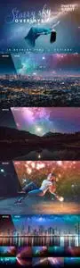 GraphicRiver - Night Sky Starry Overlays Actions 23023016