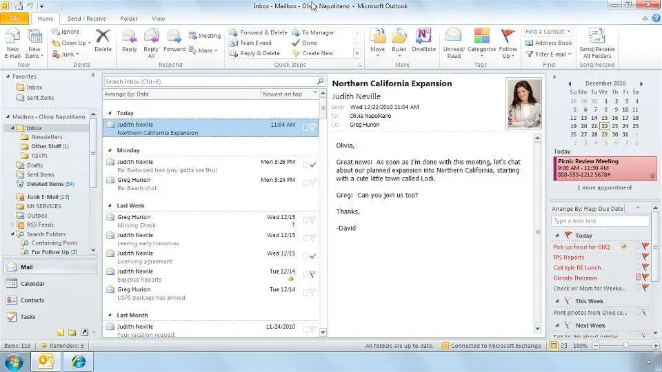 Аутлук 2010. Microsoft Outlook 2010. Outlook 2010 Интерфейс. Аутлук как выглядит.