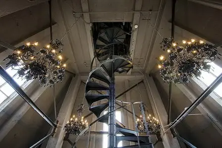 Spiral staircase in the house
