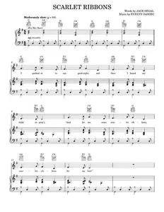Scarlet Ribbons (For Her Hair) - Evelyn Danzig, Jack Segal (Piano-Vocal-Guitar)