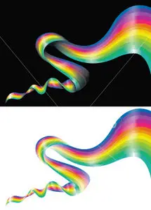 Vector colorful ribbon