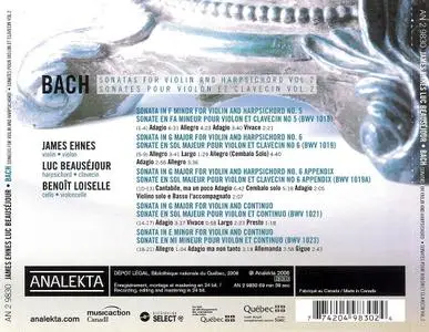 James Ehnes, Luc Beausejour - J.S. Bach: Sonatas for Violin and Harpsichord, Vol. 2 (2006)
