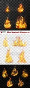 Vectors - Fire Realistic Flames 16