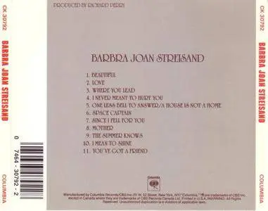 Barbra Streisand - Barbra Joan Streisand (1971) [1994, Digitally Remastered]