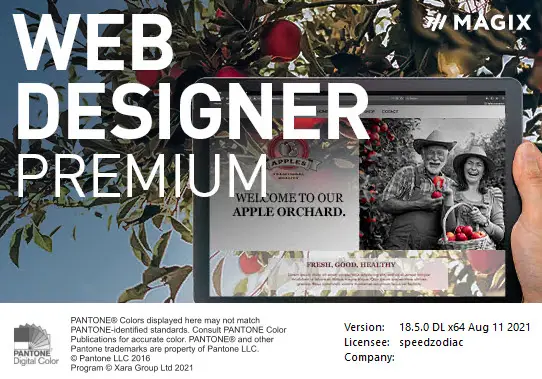 xara web designer 11 premium website examples