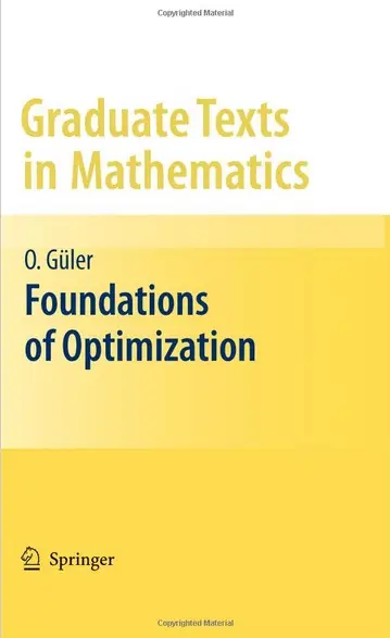 Foundations of Optimization