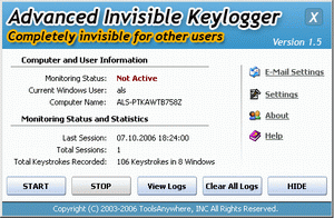 Advanced Invisible Keylogger 1.5