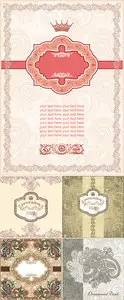 Ornate Floral Backgrounds Vector