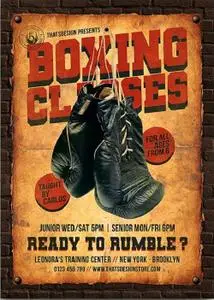 Boxing Classes Flyer Template - 3830545