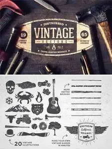 CreativeMarket - Distressed Vintage Badge Kit Vol 2