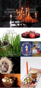 Stock Photo - Candle, Easter