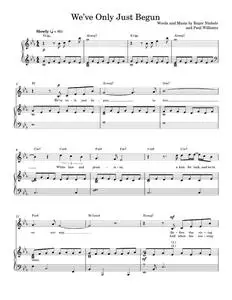 We've Only Just Begun - Carpenters, Paul Williams (Piano Vocal)