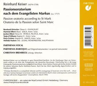 Christian Brembeck, Parthenia Baroque, Parthenia Vocal - Reinhard Keiser: Markus-Passion (2010)
