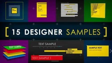 15 Designer Samples (Pack) - Project for After Effects (VideoHive)