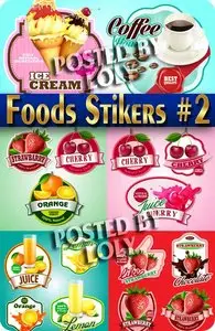Labels for food #2 - Stock Vector