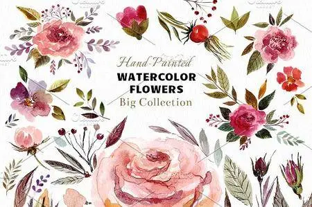 CreativeMarket - Big Watercolor Bundle