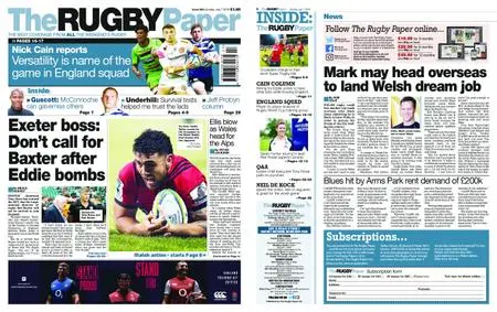 The Rugby Paper – July 07, 2019