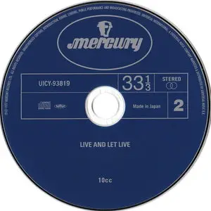 10cc - Live And Let Live (1977) [Japan (mini LP) SHM-CD, 2008] 2CD Set