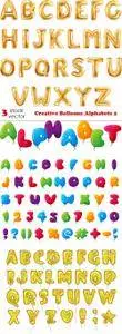 Vectors - Creative Balloons Alphabets 2