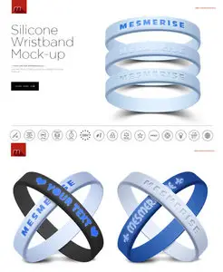 CreativeMarket - Silicone Wristbands 2 Mock-up