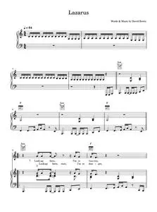 Lazarus - David Bowie (Piano-Vocal-Guitar (Piano Accompaniment))