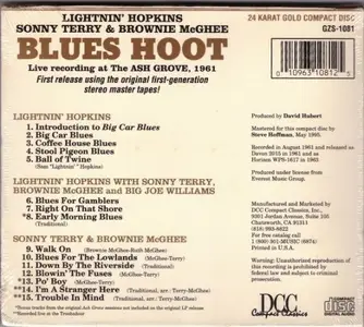 Lightnin' Hopkins, Brownie McGhee, Sonny Terry - Blues Hoot (1961) [1995]