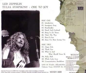 Led Zeppelin - Tulsa Symphony: Ode To Joy (2CD) (2008) {Wendy} **[RE-UP]**