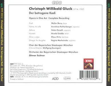 Helen Donath, Nicolai Gedda, Otmar Suitner - Gluck: Der betrogene Kadi (1998)