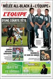 L'Equipe - Jeudi 02 Décembre 2010