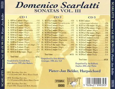 Domenico Scarlatti - Complete Sonatas - Pieter-Jan Belder  [Vol.3]