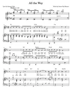 All The Way - Frank Sinatra, Kenny G (Piano-Vocal-Guitar)