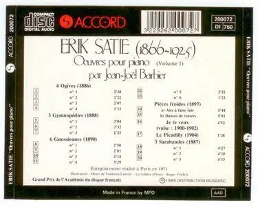 Jean-Joel Barbier - Erik Satie: Oeuvres Pour Piano (1985)