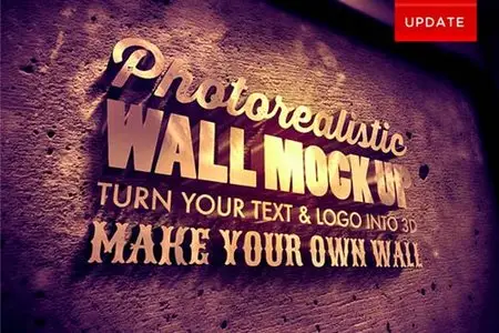 CreativeMarket Photorealistic 3d Wall Mock Up
