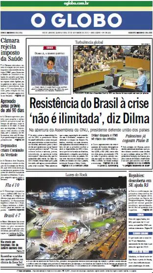 Jornal O Globo - 22 de setembro de 2011