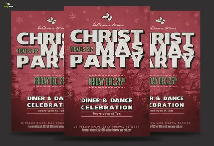 CreativeMarket - Vintage Christmas Flyer