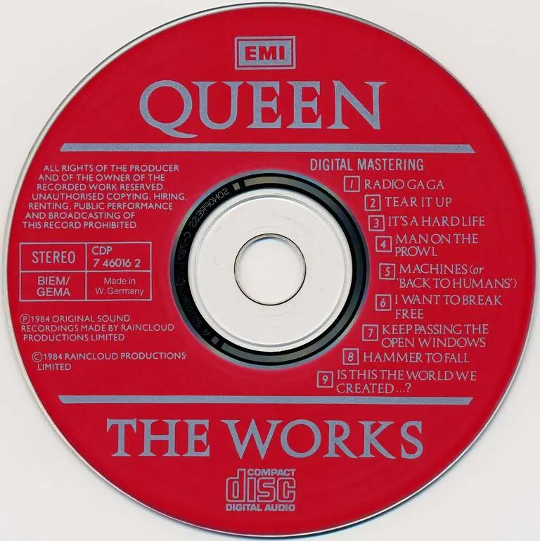 Queen flac. Queen the works 1984. Квин альбомы обложки the works. Queen works 1984 CD. Queen the works обложка альбома.