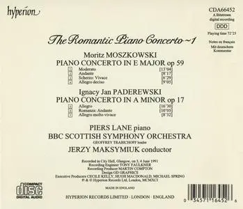 Piers Lane, Jerzy Maksymiuk - The Romantic Piano Concerto Vol.1: Moritz Moszkowski & Ignacy Paderewski: Piano Concertos (1991)