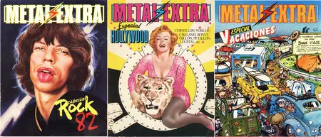 Metal Hurlant Extra #1 Hollywood, #2 Rock, #4 Vacaciones